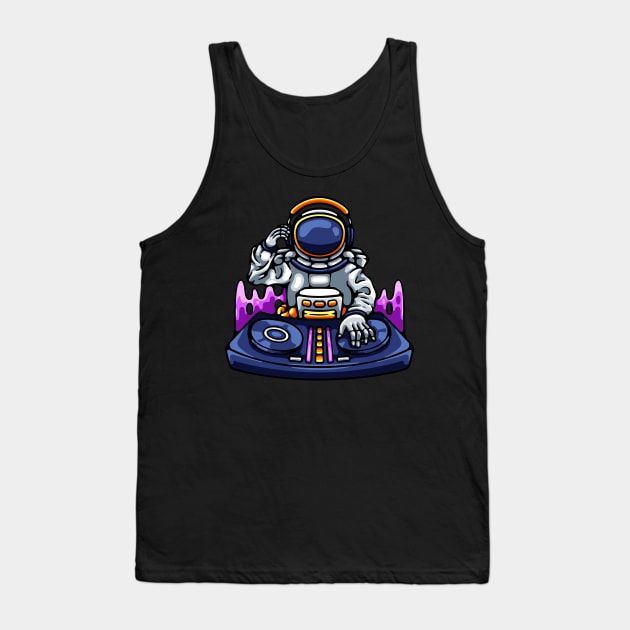 Astronaut DJ Tank Top by andhiika